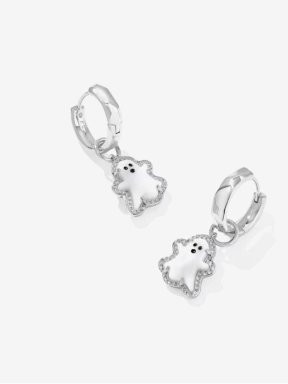 Kendra Scott Ghost Silver Convertible Huggie Earrings